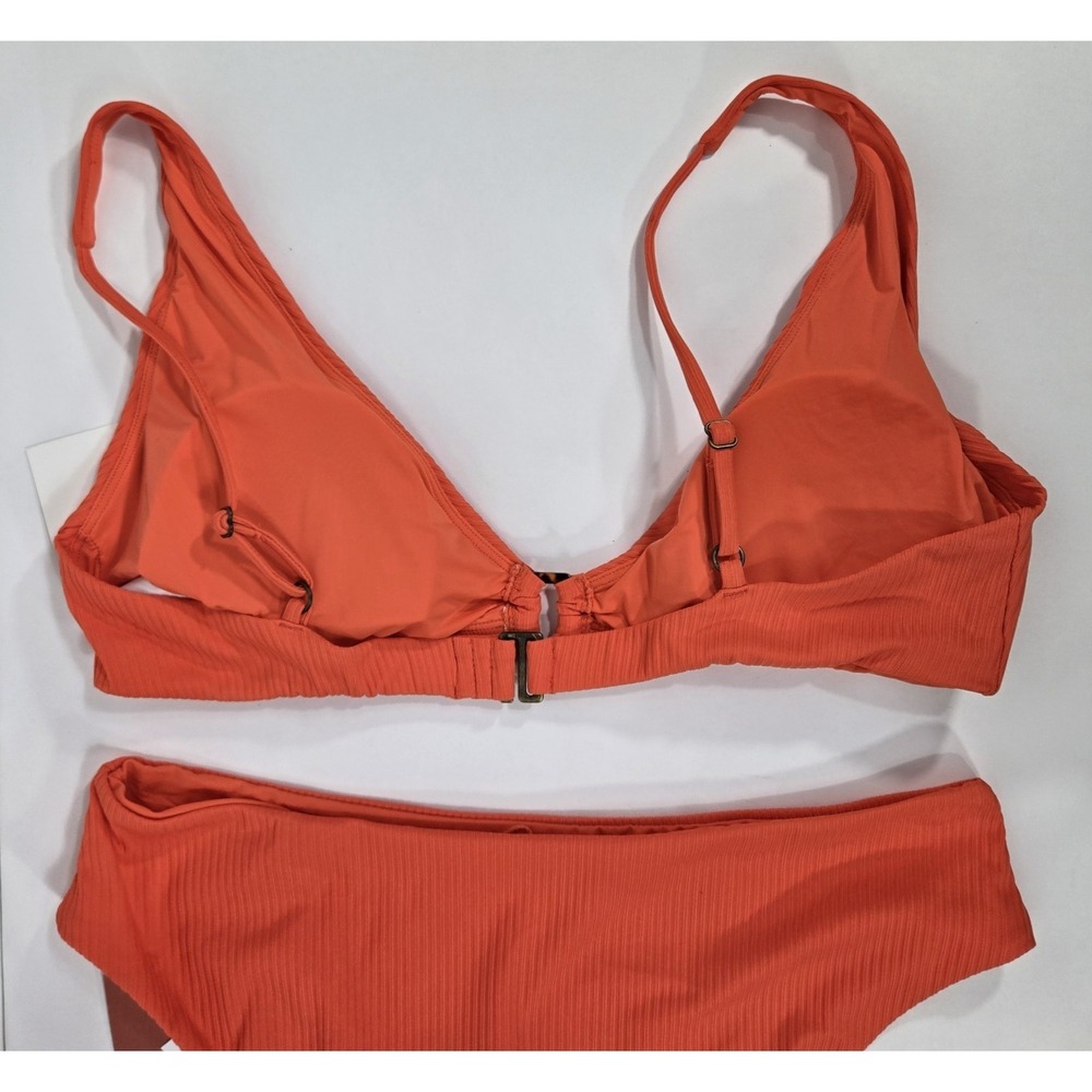 Andie Swim Womens Large 2-Piece Orange Vermillion Bikini NWT - Picture 5 of 11